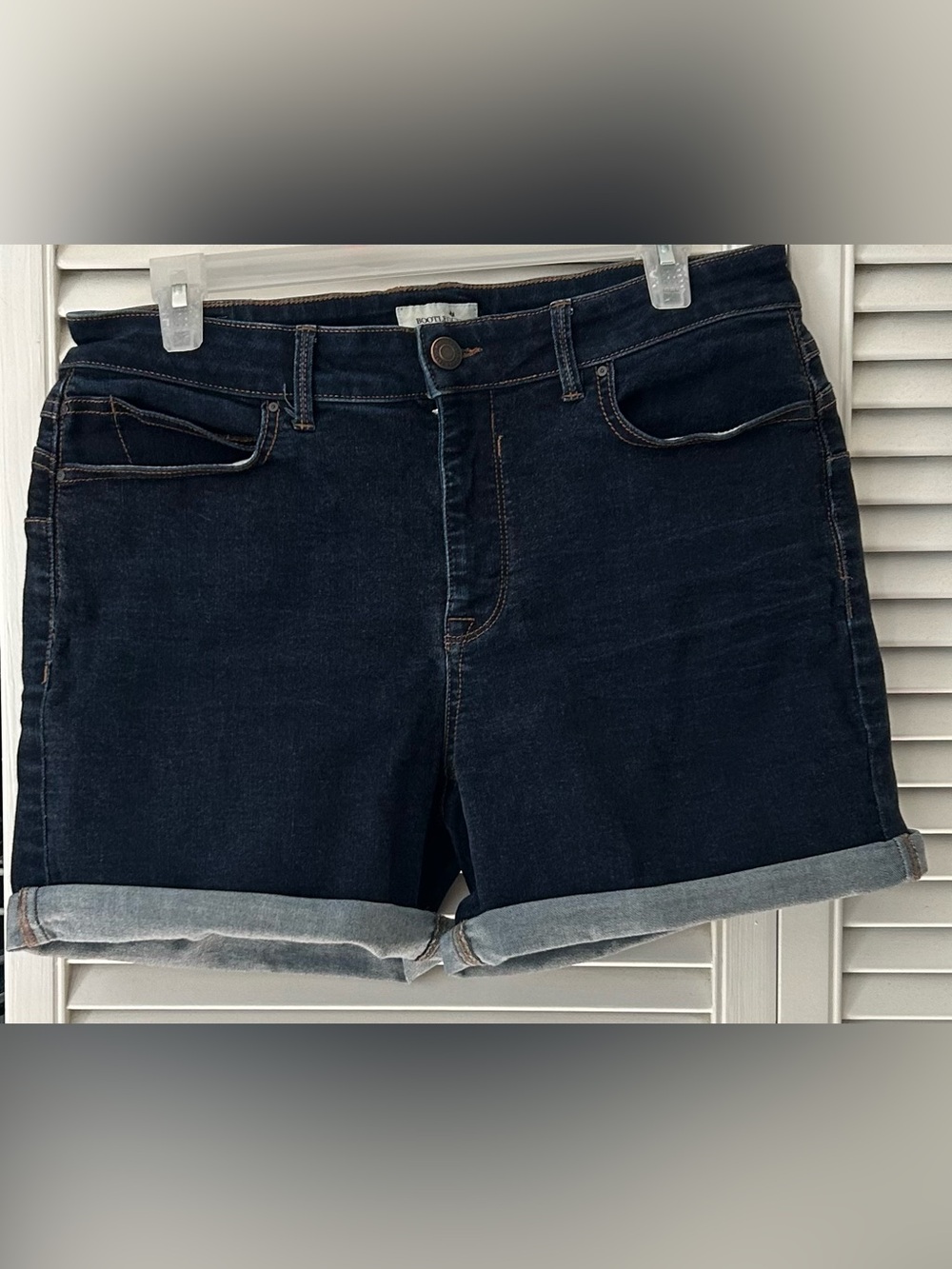 Women's Dark Indigo Rolled Cuff Denim Shorts